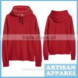 Red Thick Winter hoody for man windproof 100% cotton casual style normal length sweater for men