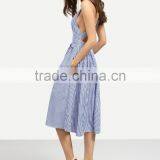 New Fashion Casual Women Dresses Stripe Design Elegant Dresses Women Summer thumbnail-4