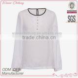 2015 Spring Latest Elegant New Model Fashion Round Neck Pullover Summer Blouses for Women thumbnail-1