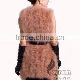 CX-G-B-137B 2017 New Design China Wholesale Womens Real Fur Vest thumbnail-2