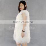 CX-G-B-101 Autumn Winter Genuine Mongolian Lamb Fur Vest thumbnail-4