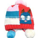 Fashion Baby Knitting Hat Winter Hat With Pompom thumbnail-3