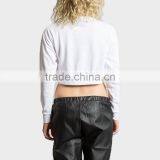 White Women Hoodies Dew Navel Long Sleeve Sweater for Women thumbnail-2