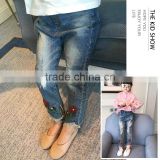 S17658A Children's Ripped Jeans Fashion Hole Girls Denim Pants