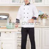 Juqian 2016 Custom Fashion Design Hotel Workwear White Executive Chef Uniform thumbnail-2