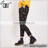 Cool Pattern Printed Hot Girt Sexi Photo Slim Fit Cigarette Harem Pants thumbnail-1