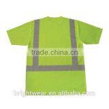 100%polyester Short Sleeve Reflective Chest Pocket Fluorescent T-shirt thumbnail-4