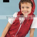 Costumes' Manufactory -boy's Red Hip Hop Jacket -fashionable Style