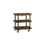 Espresso Wood Party / Bar Cart , Stemware / Wine Glass Holder thumbnail-1