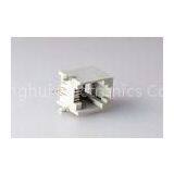 Plastic RJ11 RJ45 Jack 90 Degree Female Connector  6P2C Single Port Phone Jack