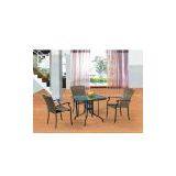 Outdoor Furniture,dining Furniture ,toughened Glass Table,textile Chairs and Tables,chair,table,aluminum +PE Rattan Chair,aluminum +PE Rattan Table thumbnail-1