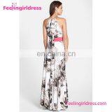 Stylish Hanging Neck Design Sexy Bandage Dress Floral Maxi Women Summer Dress For Sleeveless thumbnail-5