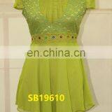 Short Sleevel Woman Chiffon Top and Lady Shirts Design thumbnail-5