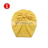 INS Fashion Baby Girls Turban Hat Triple Bows Headwrap Soft Cotton Bowknot Baby Turban With Three Knot Bows thumbnail-5