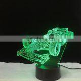 Sport Racing Car 7 Color Lamp LED Night Light For Kids Touch USB Table Lamp 3D LED LIGHT Formula 1 Sport Car thumbnail-5