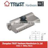 C66SN:Trust 66mm Euro Profile Brass 5 Computer Keys Mortise Lock Cylinder thumbnail-1