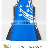 Latest Ladies 100% polyester sublimation netball dress