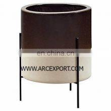 Black Planter With Stand