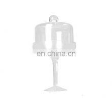 Eco-Friendly Hand Made Round Glass Cake Dome With Base