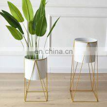Manufacturing Wholesale Supplies Artifical Metal Gold Stand Indoor Plant Pots Flower thumbnail-4