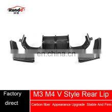Runde Real Carbon Fiber Material Auto Car Small Body Kit With Rear Lip For 2012-2019 BMW M3 M4 F80 F82 Rear Lip thumbnail-2