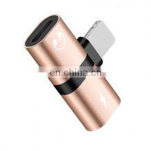 Hot Sale 2 In 1 Dual Lighting Charging Audio Earphone Mini Adapter For Iphon thumbnail-2