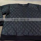 New Fashion Sublimation Sweatshirts With Leather Sleeve With Side Zipper thumbnail-2