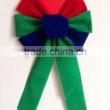 8.5" Width Bow and 2.5" Ribbon Width With Gold Line Edges Velvet Butterfly Ribbon Bow thumbnail-6