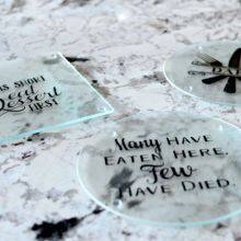 Personalised Tea or Coffee Glass Coaster Tempered Glass Coffee Mats & Pads thumbnail-5
