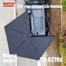 Car Side 270° Awning Rotating Sky Curtain Canopy Car Mounted Aluminum Alloy Oxford Cloth Camping Rainproof Sunshade thumbnail-1