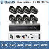 Cctv Camera and Dvr 700tvl Security Camera System 8ch Annel Bullet Waterproof Camera thumbnail-1
