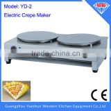 2016 Factory hot selling double head commercial electric crepe machine for sale