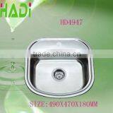 Apron Single Bowl Stainless Steel Sink With Mounting Clip HD4947 thumbnail-2