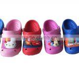 2015 Jinjiang Factory Kids EVA Clogs Shoes With Cartoon Patch