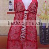 Red Sexy Lace Mature Lingerie, Transparent Sexy Women Lingerie Nighty Most Popular thumbnail-1