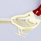 Bird Shape Thin Plating Customized Metal Bookmark