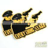 Cartoon Police Die Cut Sticker