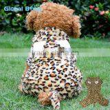 Wholesale sexy leopard print fleece dog coat for large dogs