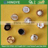 16L White Or Black Enamelled Metal Shank Button -- M1874