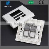Keystone Jack Faceplate for Rj45 Rj11 Supplier Dual Ports White Color thumbnail-4