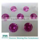 Lab Created Ruby Round Concave Cut #2 Synthetic Ruby Corundum Stone 12mm*12mm