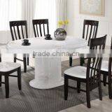 Stainless Marble Dining Table Solid Wooden Chair thumbnail-1