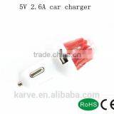 Factory Direct Sale 5V 2.6A Car Charger Dual USB Interface Car Charger With Rose Pattern