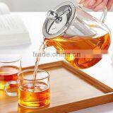 FDA Certified Borosilicate Glass Tea Pot With Stainless Steel Filter thumbnail-2