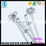 HIGH QUALITY OPEN END MANUFACTURER BUTTON HEAD ALUMINUM STEEL PEEL TYPE RIVETS thumbnail-6