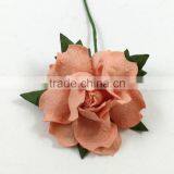 Peach, Small Handmade Mulberry Paper Flower, Wedding Party, Scrap-booking Crafts, Wholesale thumbnail-2