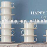 White Body Creamy White Body Hign Quality Microwavable Fine Bone China Porcelain Ceramic Tea Coffee Set Gift