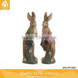 Chinese Factory Handmade Carved Resin Rabbit Figurines Easter Bunny thumbnail-2