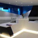 KKR Acrylic Solid Surface Reception Desks With Led Light