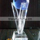 Hot Sale Crystal Glass Hand Trophy thumbnail-4
